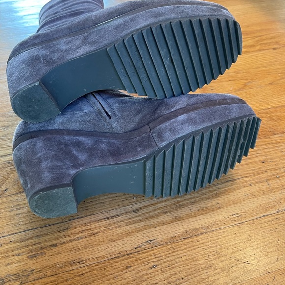 Pedro Garcia Suede Wedge Platform Sock Boots - Picture 4 of 7